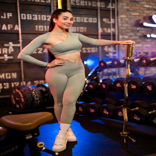 Set verde de manga forma de corazon