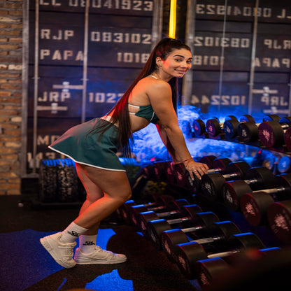 Conjunto de set verde oscuro falda